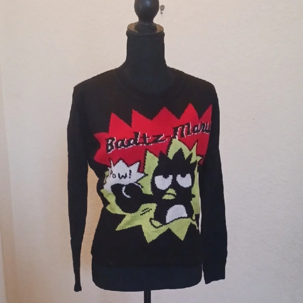 Badtz-Maru Black/red/green Sweater Size Small - Picture 1 of 6